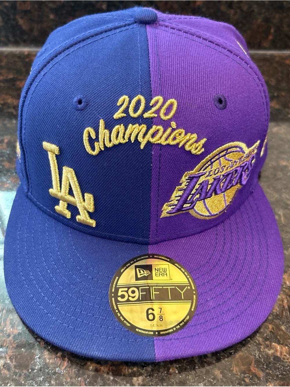 New Era Blue & Purple Los Angeles 2020 Champions Fitted Hat